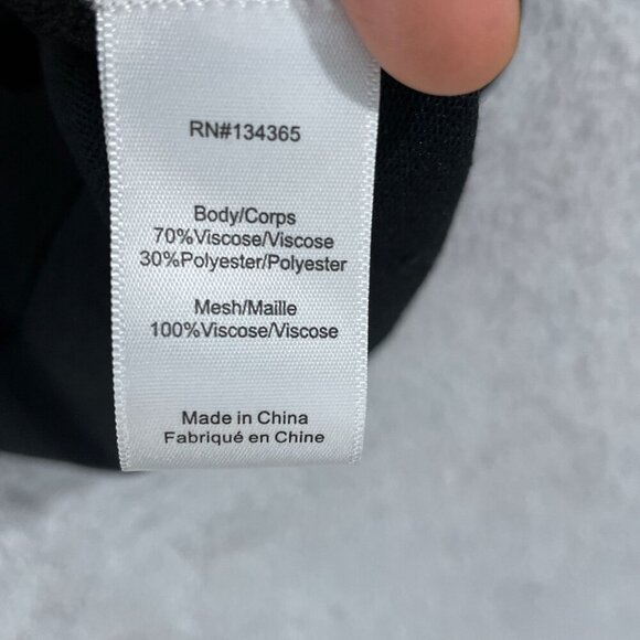 NEW Michael Kors Womens L Crewneck Lace Long sleeve Knit Top Black - Picture 5 of 9